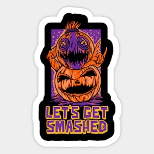 Pumpkin Head Spooky Halloween Sticker